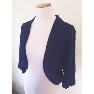 Torrid Navy Blue Bolero Knit Sweater Jacket